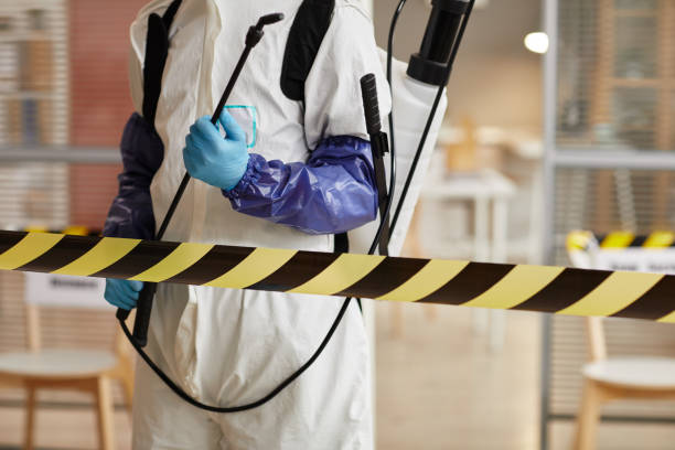 Professional Biohazard Cleanup technician working in Pantego, NC